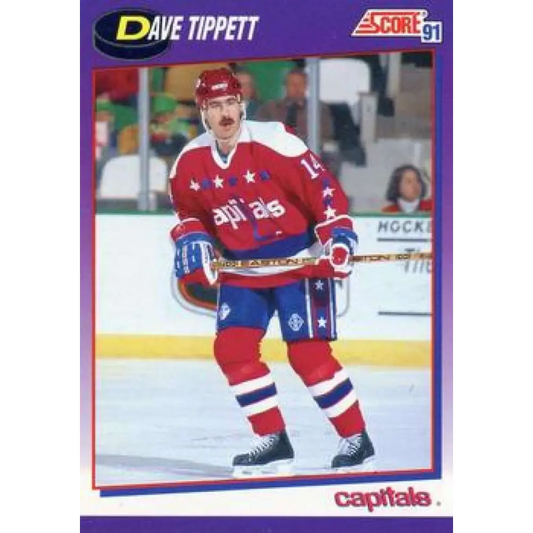 1991-92 Score American #437 Dave Tippett NM-MT Washington Capitals Hockey Card  Image 1