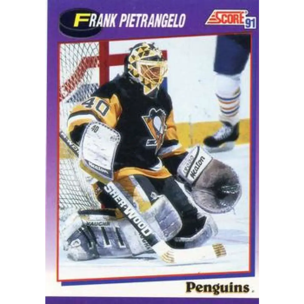 1991-92 Score American #440 Frank Pietrangelo NM-MT Pittsburgh Penguins Hockey Card  Image 1