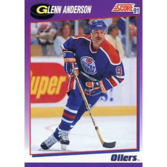 1991-92 Score American #47 Glenn Anderson NM-MT Edmonton Oilers Hockey Card  Image 1