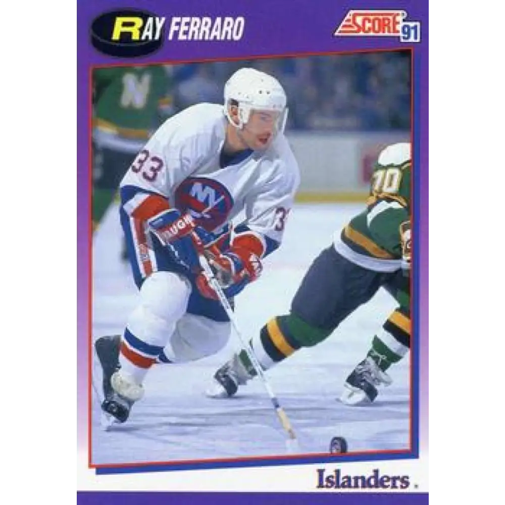 1991-92 Score American #48 Ray Ferraro NM-MT New York Islanders Hockey Card  Image 1