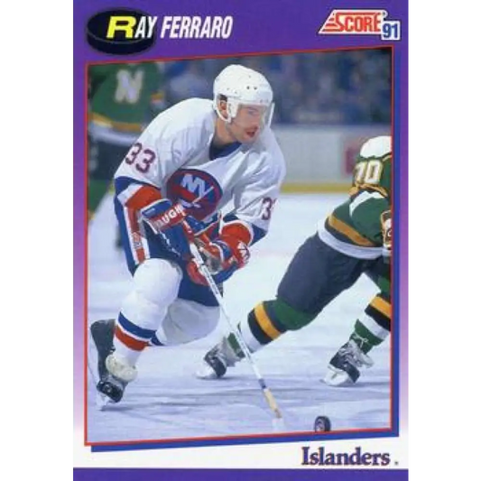 1991-92 Score American #48 Ray Ferraro NM-MT New York Islanders Hockey Card  Image 1