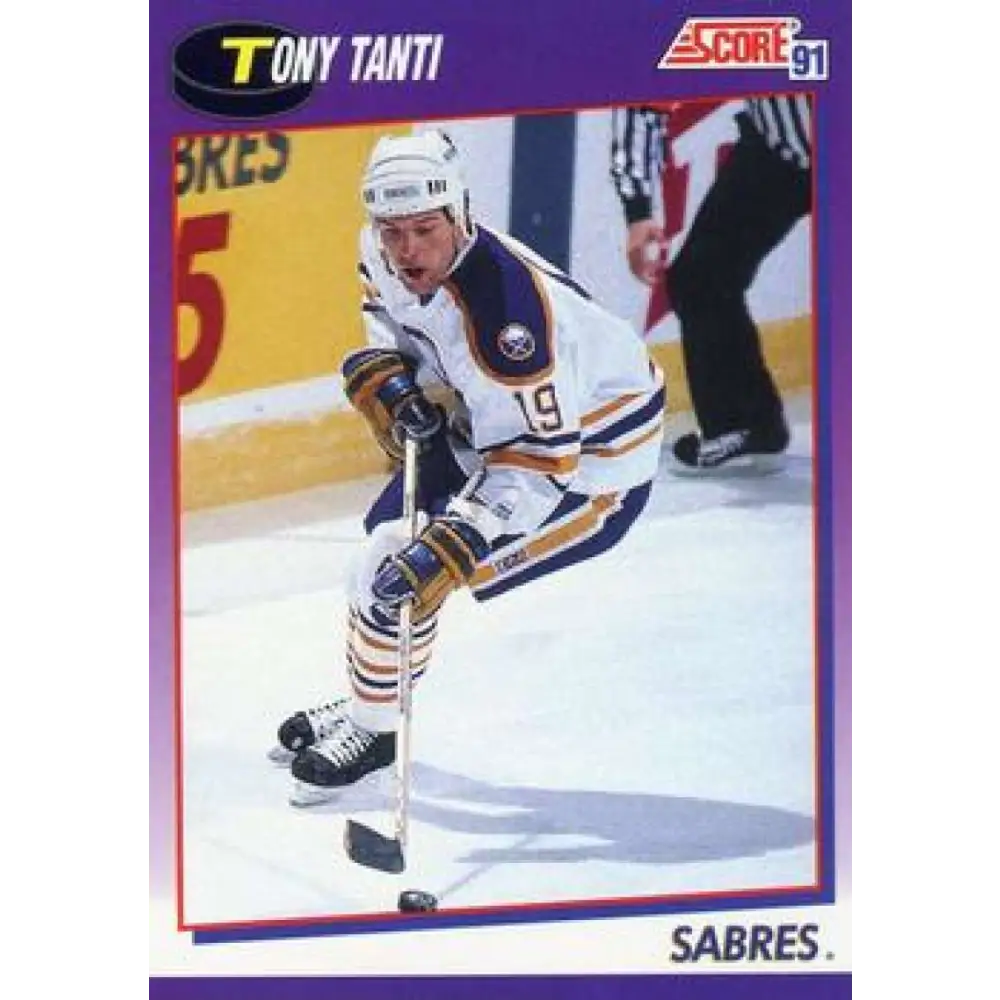 1991-92 Score American #49 Tony Tanti NM-MT Buffalo Sabres Hockey Card  Image 1
