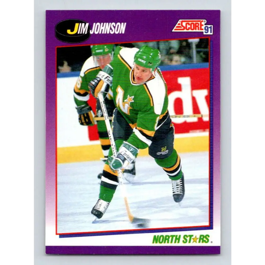 1991-92 Score American #52 Jim Johnson NM-MT Minnesota North Stars Hockey Card  Image 1