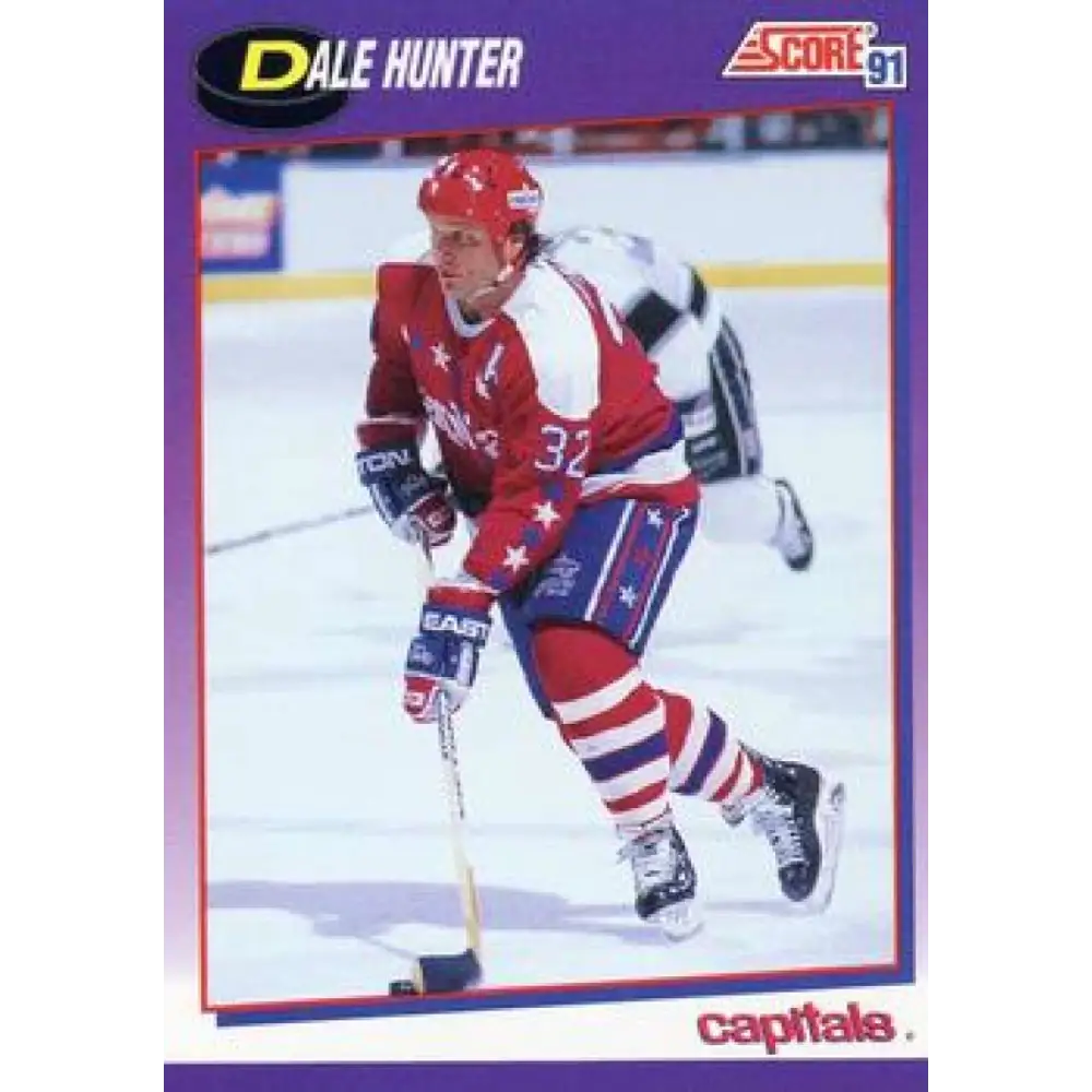 1991-92 Score American #56 Dale Hunter NM-MT Washington Capitals Hockey Card  Image 1