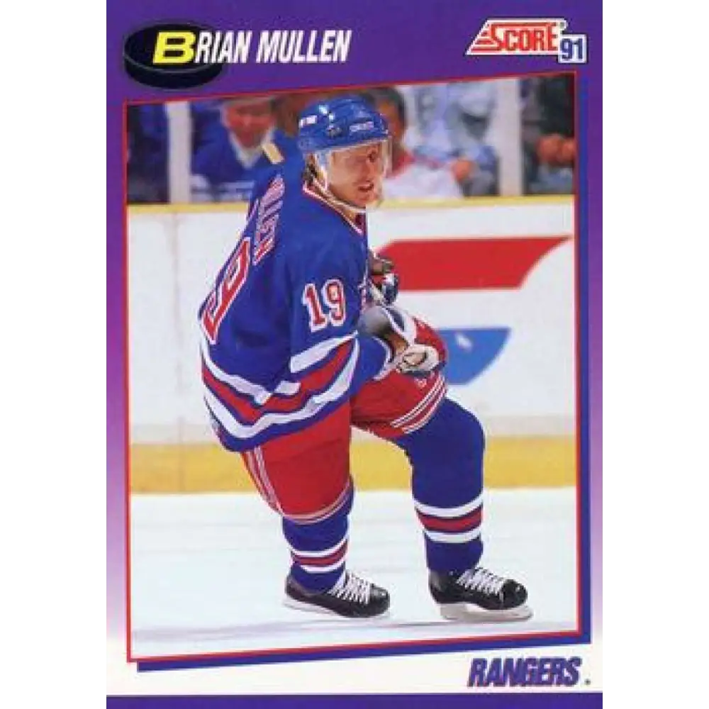 1991-92 Score American #59 Brian Mullen NM-MT New York Rangers Hockey Card  Image 1