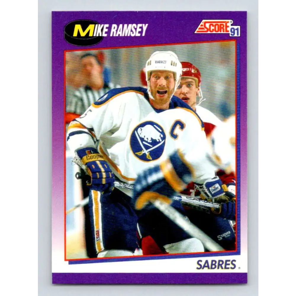 1991-92 Score American #61 Mike Ramsey NM-MT Buffalo Sabres Hockey Card  Image 1