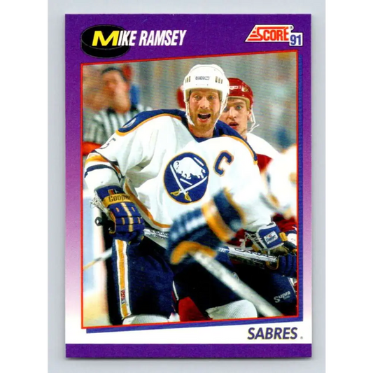 1991-92 Score American #61 Mike Ramsey NM-MT Buffalo Sabres Hockey Card  Image 1