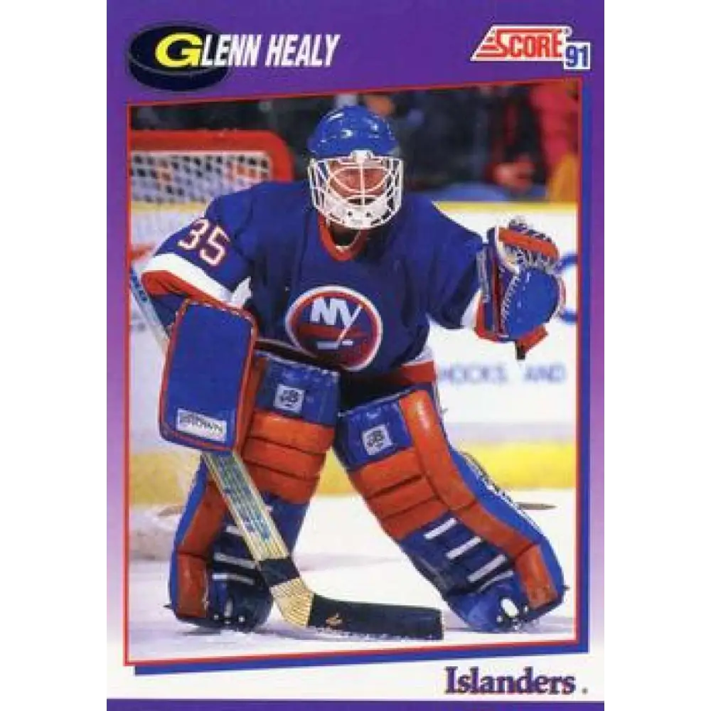 1991-92 Score American #68 Glenn Healy NM-MT New York Islanders Hockey Card  Image 1