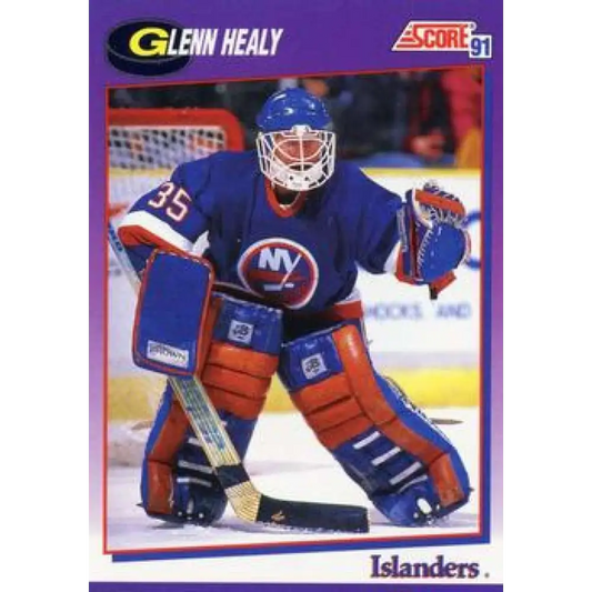 1991-92 Score American #68 Glenn Healy NM-MT New York Islanders Hockey Card  Image 1