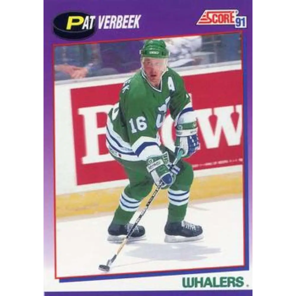 1991-92 Score American #70 Pat Verbeek NM-MT Hartford Whalers Hockey Card  Image 1