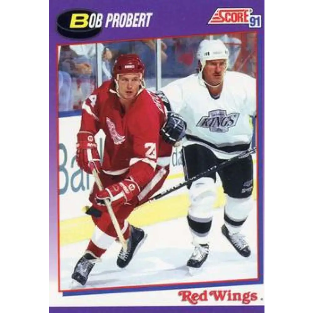 1991-92 Score American #73 Bob Probert NM-MT Detroit Red Wings Hockey Card  Image 1