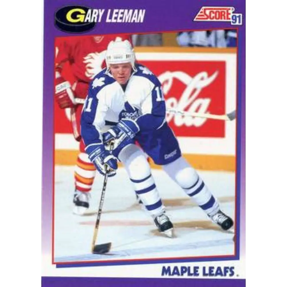 1991-92 Score American #77 Gary Leeman NM-MT Toronto Maple Leafs Hockey Card  Image 1