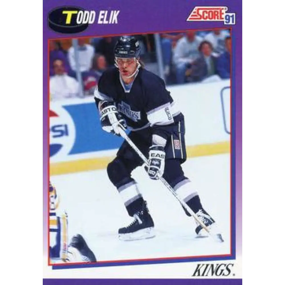 1991-92 Score American #83 Todd Elik NM-MT Los Angeles Kings Hockey Card  Image 1