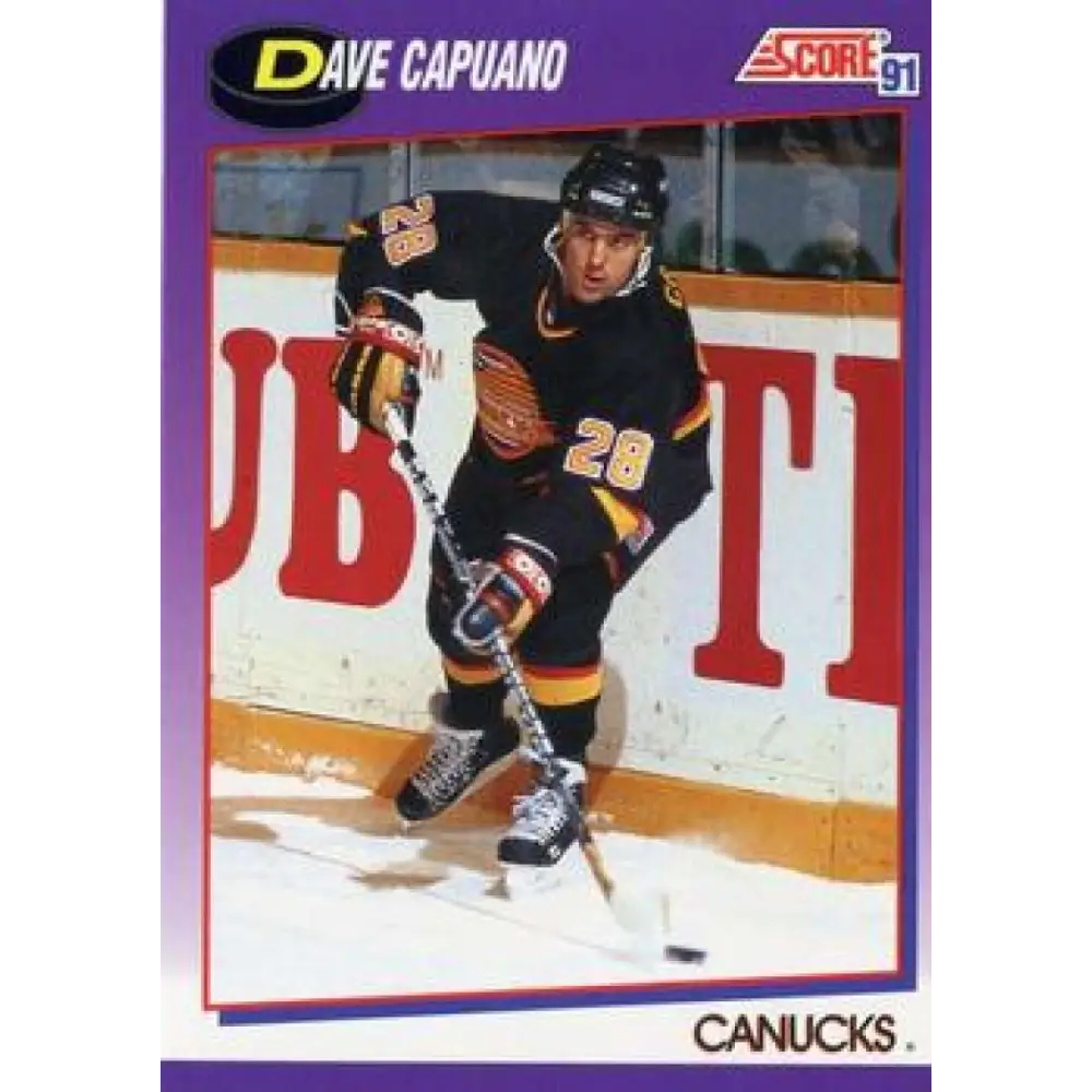 1991-92 Score American #86 Dave Capuano NM-MT Vancouver Canucks Hockey Card  Image 1