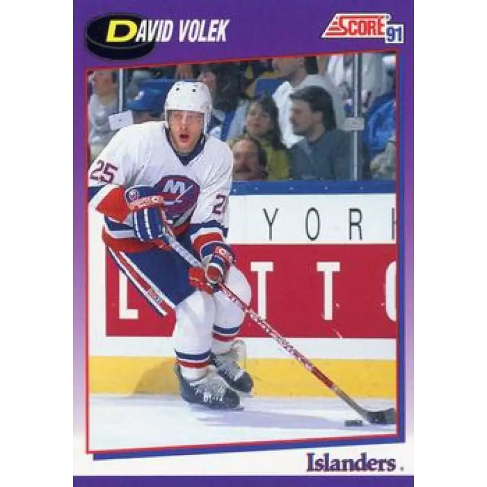 1991-92 Score American #88 David Volek NM-MT New York Islanders Hockey Card  Image 1