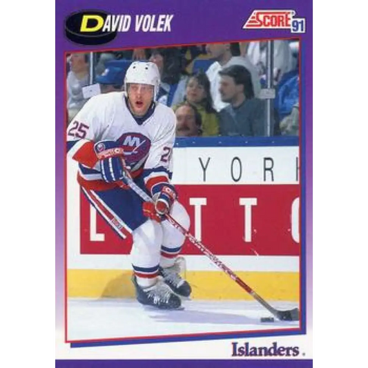 1991-92 Score American #88 David Volek NM-MT New York Islanders Hockey Card  Image 1