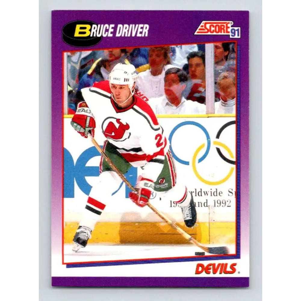 1991-92 Score American #89 Bruce Driver NM-MT New Jersey Devils Hockey Card  Image 1
