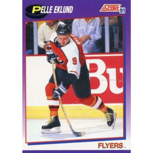 1991-92 Score American #91 Pelle Eklund NM-MT Philadelphia Flyers Hockey Card  Image 1