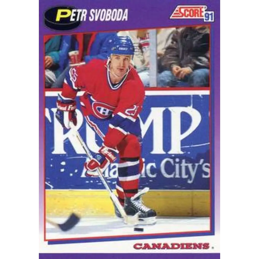 1991-92 Score American #95 Petr Svoboda NM-MT Montreal Canadiens Hockey Card  Image 1