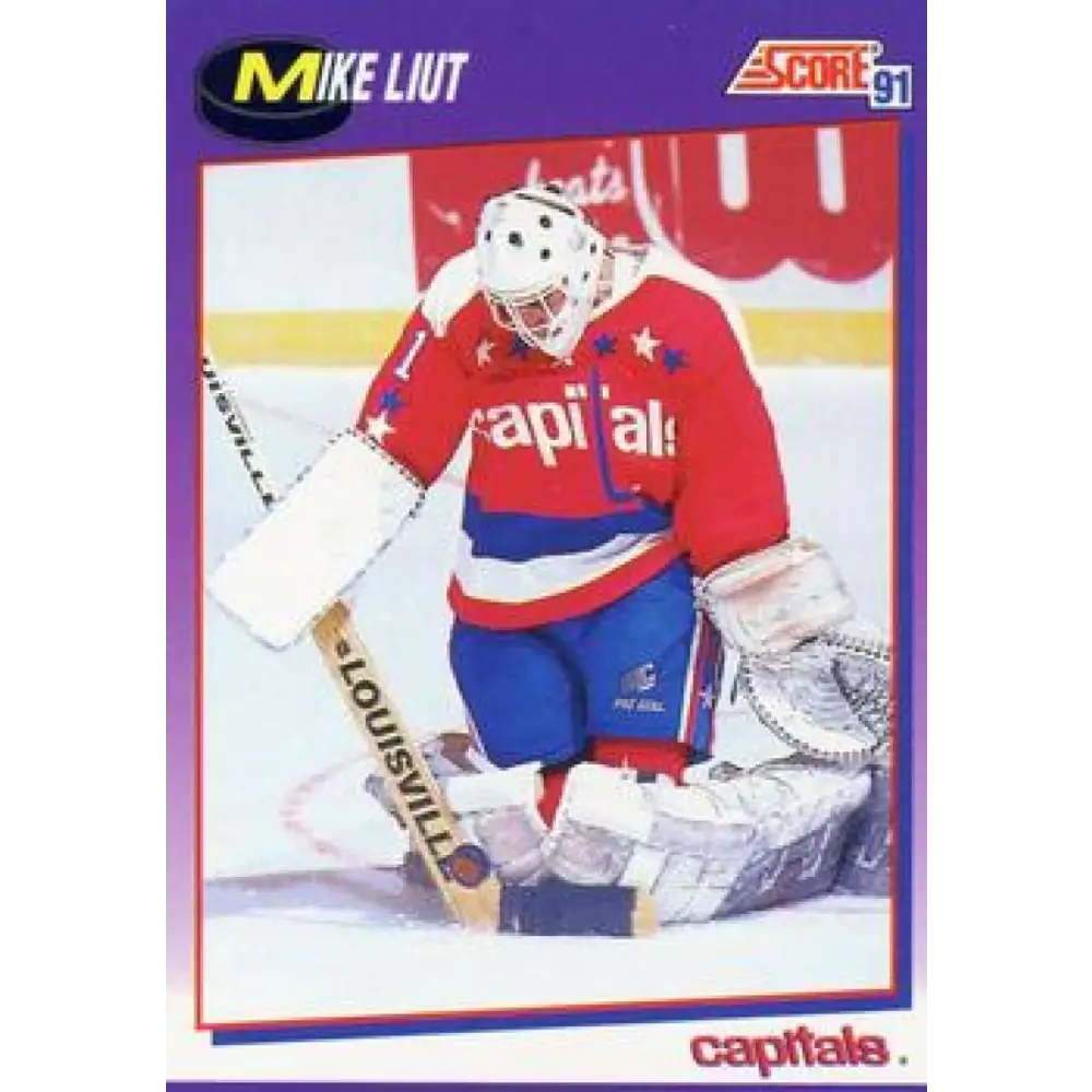 1991-92 Score American #99 Mike Liut NM-MT Washington Capitals Hockey Card  Image 1