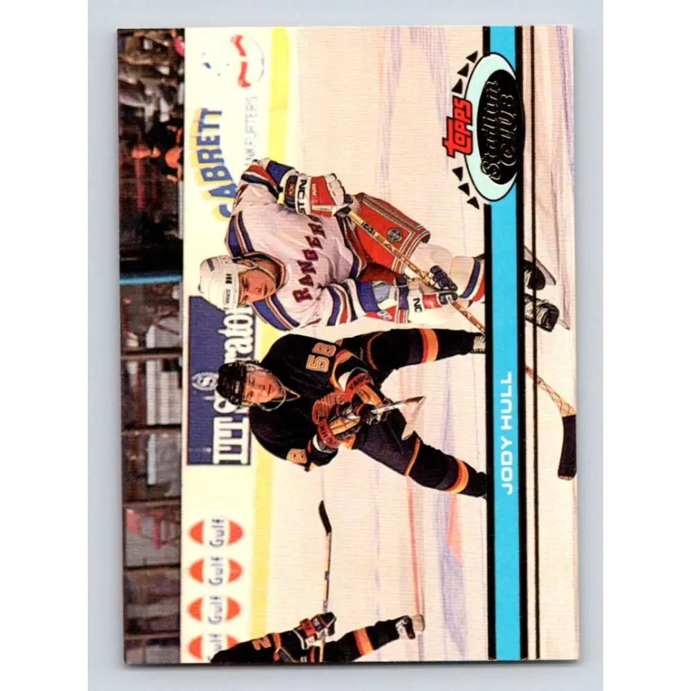 1991-92 Topps Stadium Club #100 Jody Hull NM-MT New York Rangers Hockey Card Image 1