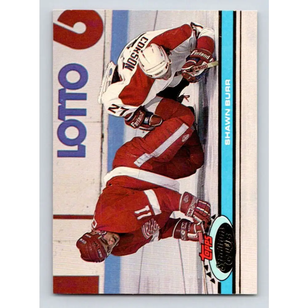 1991-92 Topps Stadium Club #101 Shawn Burr NM-MT Detroit Red Wings Hockey Card Image 1