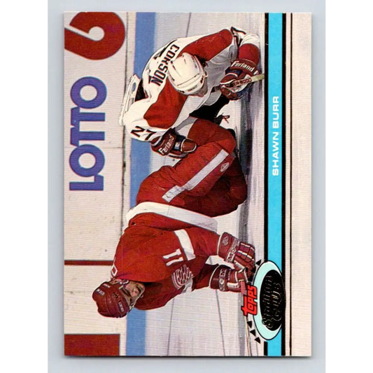 1991-92 Topps Stadium Club #101 Shawn Burr NM-MT Detroit Red Wings Hockey Card Image 1
