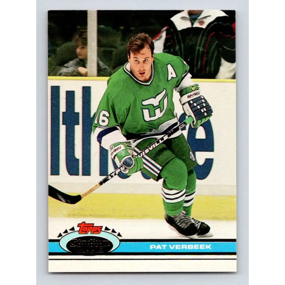 1991-92 Topps Stadium Club #102 Pat Verbeek NM-MT Hartford Whalers Hockey Card Image 1