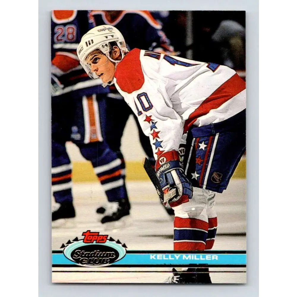 1991-92 Topps Stadium Club #106 Kelly Miller NM-MT Washington Capitals Hockey Card Image 1