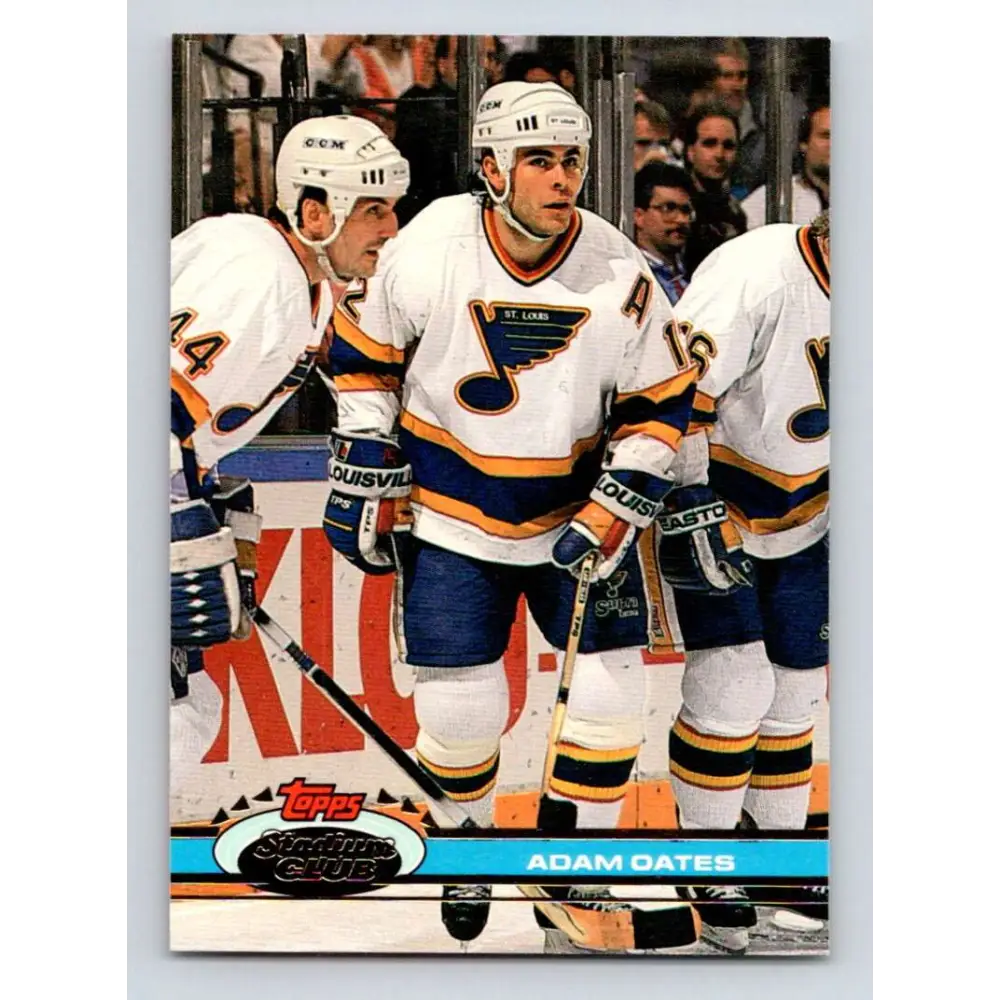 1991-92 Topps Stadium Club #108 Adam Oates NM-MT St. Louis Blues Hockey Card Image 1