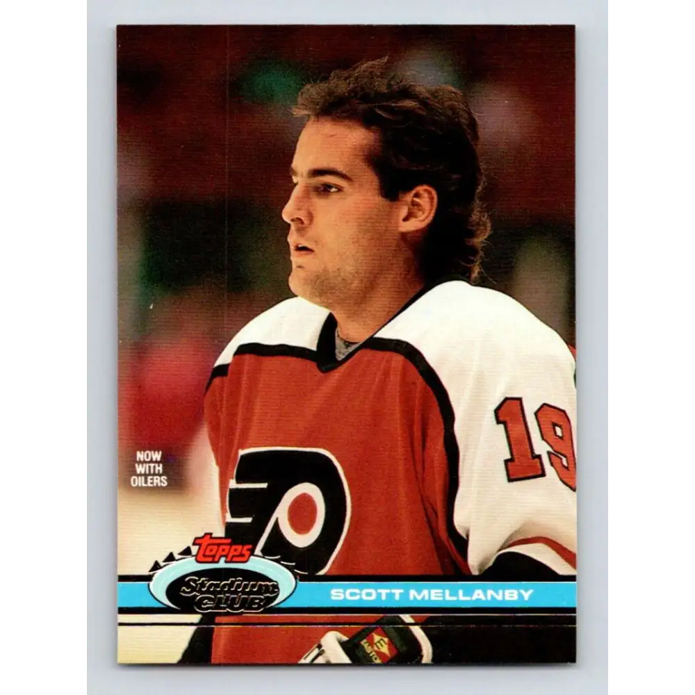 1991-92 Topps Stadium Club #110 Scott Mellanby NM-MT Edmonton Oilers Hockey Card Image 1