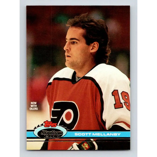 1991-92 Topps Stadium Club #110 Scott Mellanby NM-MT Edmonton Oilers Hockey Card Image 1