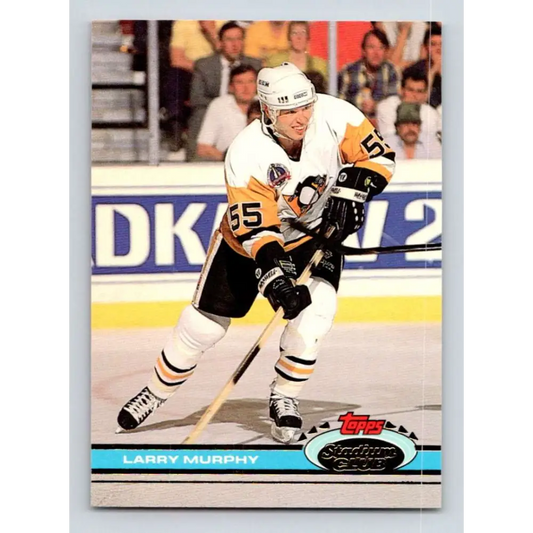 1991-92 Topps Stadium Club #112 Larry Murphy NM-MT Pittsburgh Penguins Hockey Card Image 1