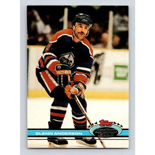 1991-92 Topps Stadium Club #116 Glenn Anderson NM-MT Edmonton Oilers Hockey Card Image 1