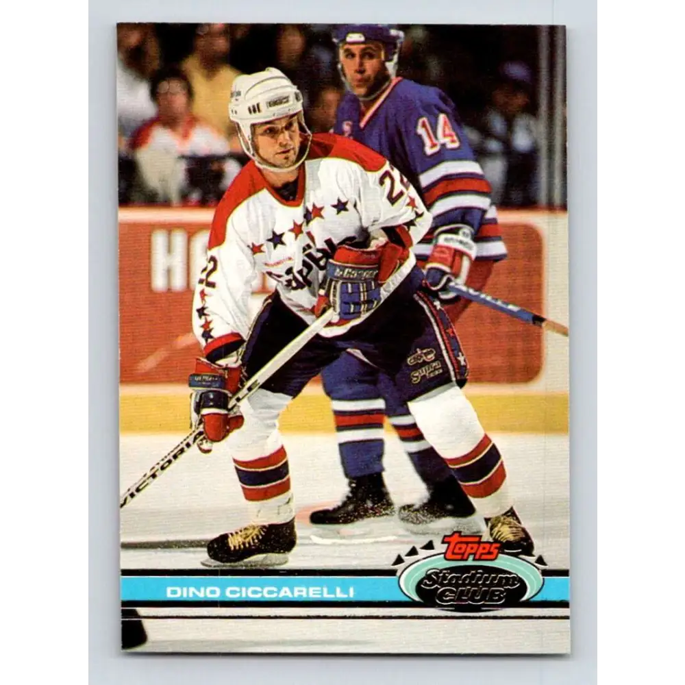 1991-92 Topps Stadium Club #118 Dino Ciccarelli NM-MT Washington Capitals Hockey Card Image 1