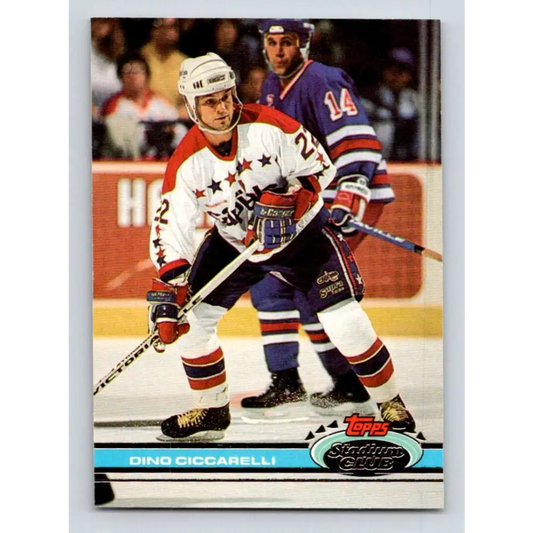 1991-92 Topps Stadium Club #118 Dino Ciccarelli NM-MT Washington Capitals Hockey Card Image 1