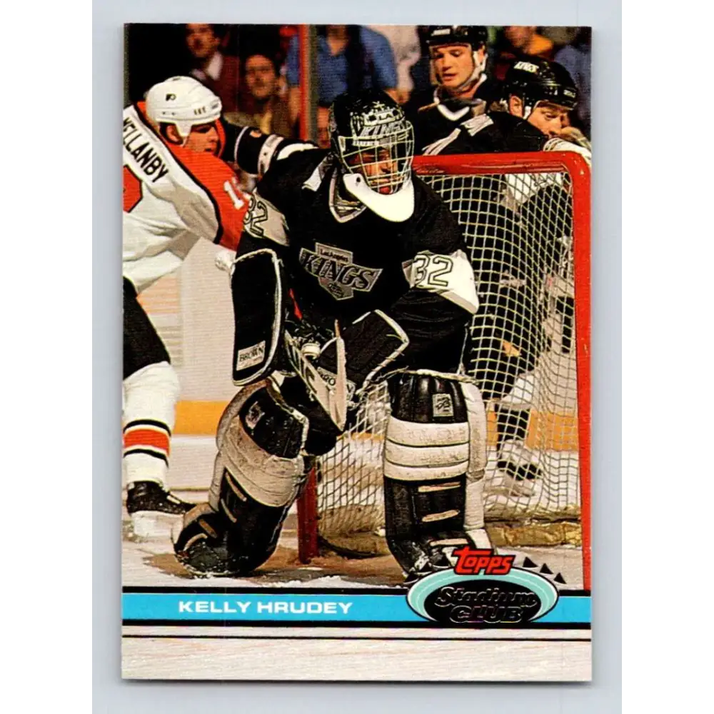 1991-92 Topps Stadium Club #120 Kelly Hrudey NM-MT Los Angeles Kings Hockey Card Image 1