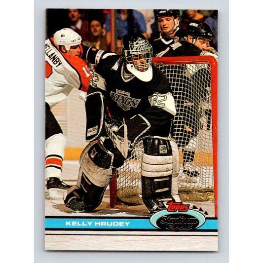 1991-92 Topps Stadium Club #120 Kelly Hrudey NM-MT Los Angeles Kings Hockey Card Image 1