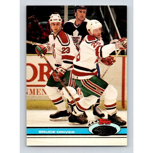 1991-92 Topps Stadium Club #122 Bruce Driver NM-MT New Jersey Devils Hockey Card Image 1