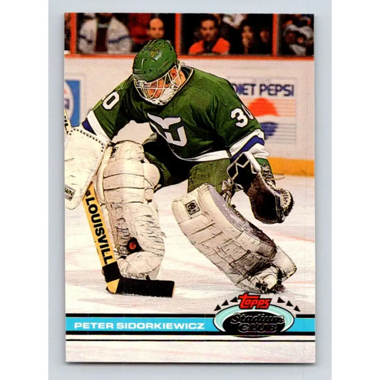 1991-92 Topps Stadium Club #125 Peter Sidorkiewicz NM-MT Hartford Whalers Hockey Card Image 1
