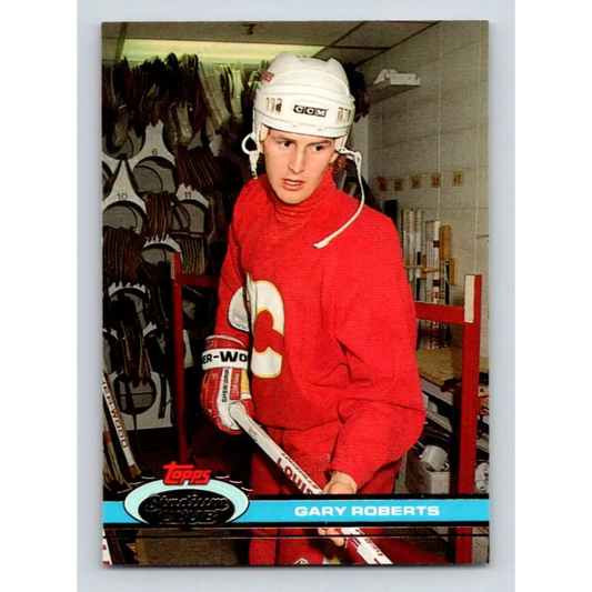 1991-92 Topps Stadium Club #126 Gary Roberts NM-MT Calgary Flames Hockey Card Image 1