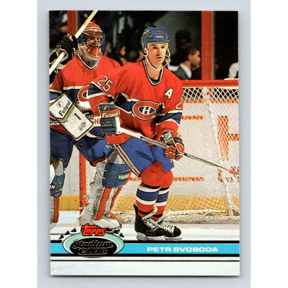 1991-92 Topps Stadium Club #127 Petr Svoboda NM-MT Montreal Canadiens Hockey Card Image 1