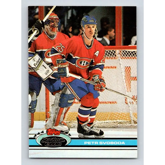1991-92 Topps Stadium Club #127 Petr Svoboda NM-MT Montreal Canadiens Hockey Card Image 1