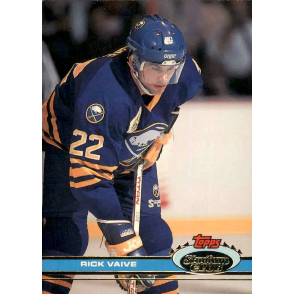1991-92 Topps Stadium Club #13 Rick Vaive NM-MT Buffalo Sabres Hockey Card Image 1