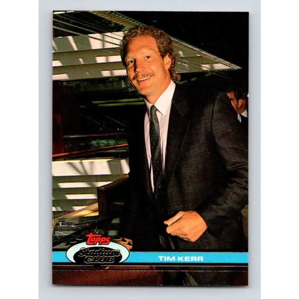 1991-92 Topps Stadium Club #130 Tim Kerr NM-MT New York Rangers Hockey Card Image 1