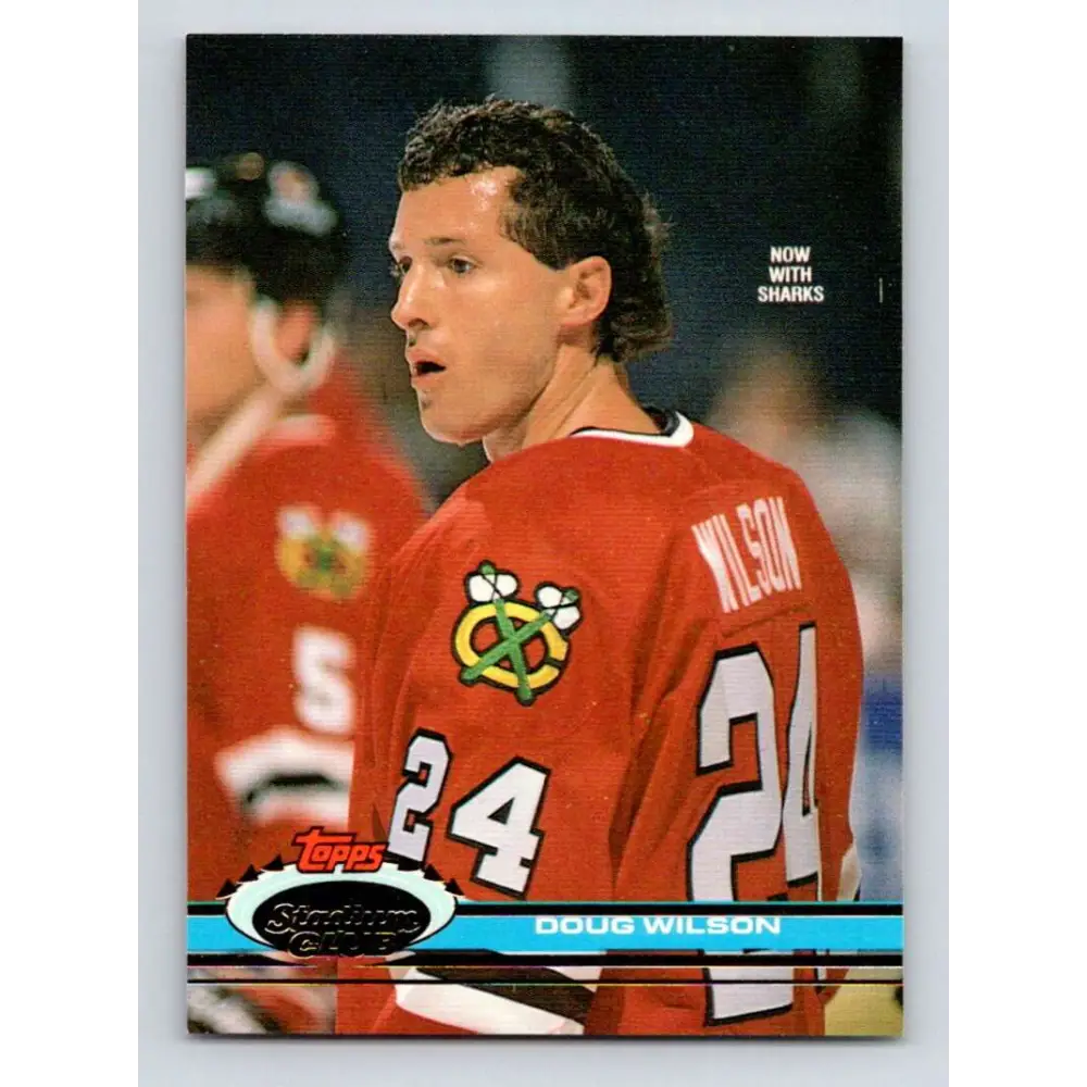 1991-92 Topps Stadium Club #131 Doug Wilson NM-MT San Jose Sharks Hockey Card Image 1