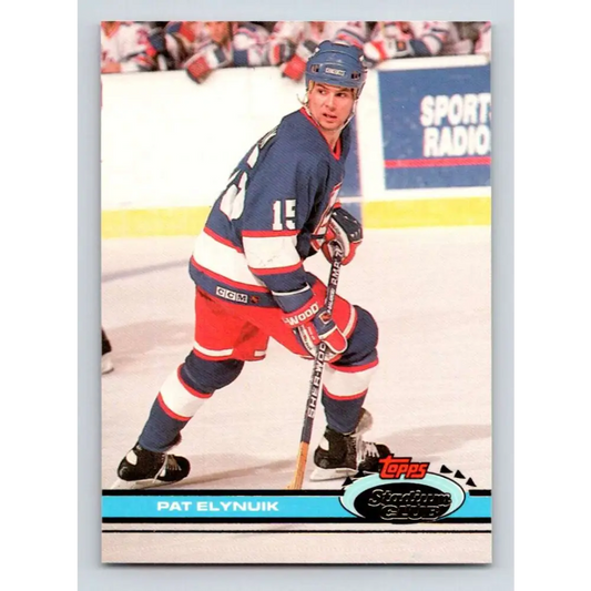 1991-92 Topps Stadium Club #132 Pat Elynuik NM-MT Winnipeg Jets Hockey Card Image 1