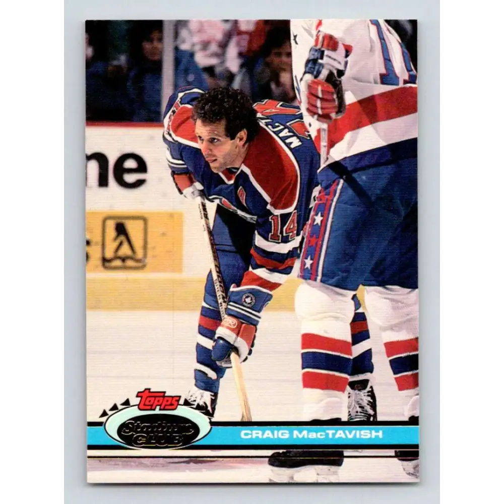 1991-92 Topps Stadium Club #133 Craig MacTavish NM-MT Edmonton Oilers Hockey Card Image 1