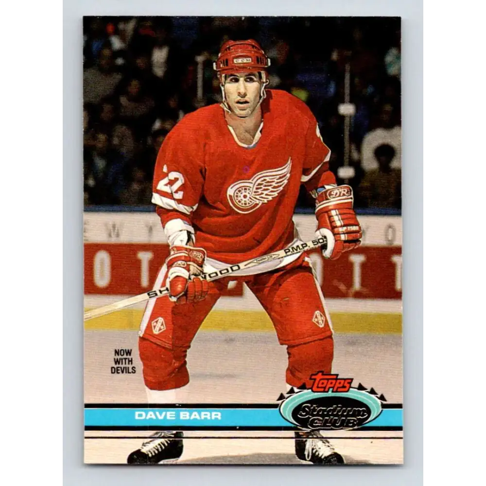 1991-92 Topps Stadium Club #141 Dave Barr NM-MT New Jersey Devils Hockey Card Image 1