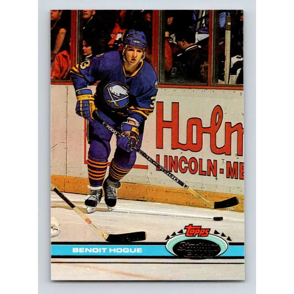 1991-92 Topps Stadium Club #157 Benoit Hogue NM-MT Buffalo Sabres Hockey Card Image 1